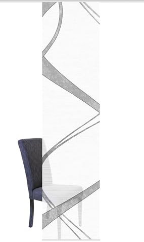 VISION S Schiebegardine TIBANO Mitte, halb-transparenter Stoff in Bambus-Optik, 260 x 60 cm (h x b), Farbe:, Farbe:grau