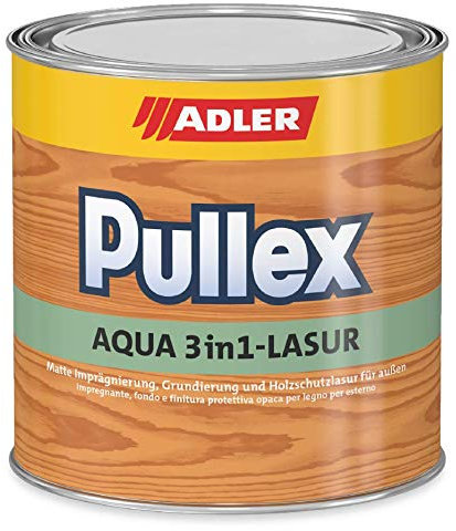 ADLER Pullex Aqua 3 in 1 - Vernice protettiva per legno a base d'acqua per esterni (750 ml, larice