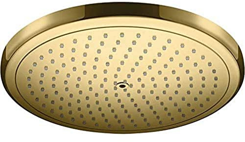 hansgrohe Duschkopf Croma 280, Kopfbrause/Regendusche rund, 1 Strahlart, Polished Gold Optik