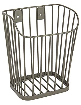 KitchenCraft Living Nostalgia Small Wire Storage Basket for Kitchen, Bathroom Counter or Wall Mounted Storage, 12 x 15.5 x 19 cm, Black