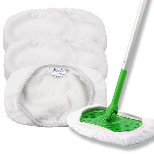 F Flammi Frottee-Wischmopp-Pad, wiederverwendbar, für Swiffer Kehrmopp, verbessertes Nass-Trocken-Wischtuch, waschbare Kehrmaschinen-Nachfüller, Staubwischer-Bezüge, 3 Stück
