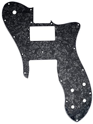 Musiclily Pro 16 Löcher Breite Humbucker Schlagbrett 4-lagig Black Pearl | für USA/Mexico Fender 72 Tele Custom Style E-Gitarre