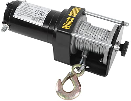 Elektrische Winde 24 V , Haken aus legiertem Stahl , elektrisches Winden Kit , verschleißfeste Kupferkernklemme , niederohmiger Stahldraht , rostfrei , mit Fernbedienung für ATV