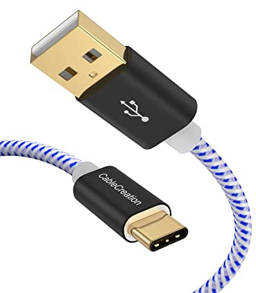 CableCreation USB 2.0 typ C till standard USB A-kontaktkabel, USB 3.1 USB C för Apple MacBook, Chromebook Pixel och mer, 10 fot/3 m blå