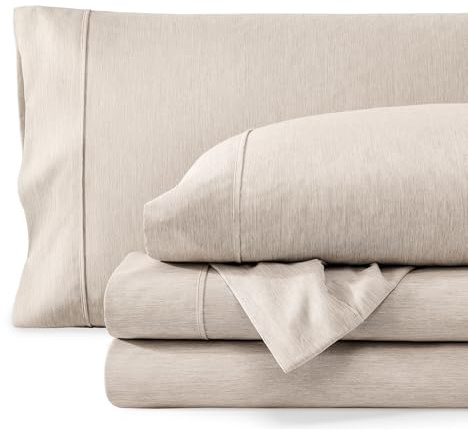 Bare Home King Sheet Set - Luxury 1800 Ultra-Soft Microfiber Double Brushed - Deep Pockets - Easy Fit - 4 Piece Set - Bedding Sheets & Pillowcases (King, Heathered Pebble)