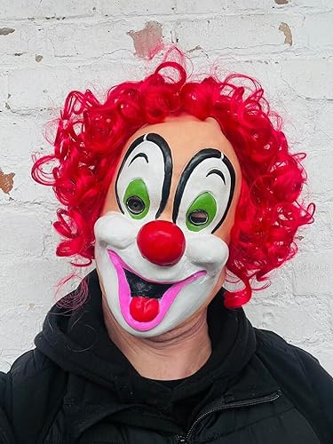 Rubber Johnnies Happy Smiling Clown Maske Classic Vintage Latex Erwachsene Voller Kopf Clowns Auferstehung Halloween Masken