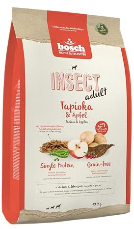 HPC Insect Adult Tapioka und Äpfel | Hundetrockenfutter Für Ausgewachsene Hunde Aller Rassen | Single Protein Grain-Free | 1 x 10 Kg