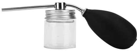 lyrlody Hair Fibers Spray Applicator, Portable Refillable Powder Pump Spray Bottle with Rubber Pump for Fine and Even Powder Application