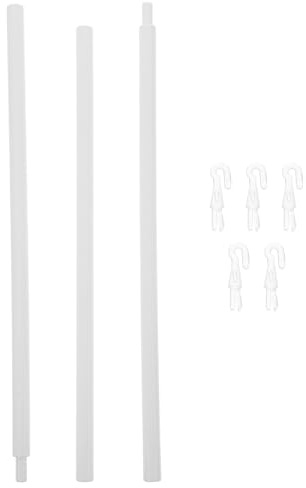 Alipis Varita Ciega con Ganchos 6 Piezas 89 Cm Varita De Persianas Verticales Varilla De Inclinación De Persiana De Ventana Ganchos De Repuesto Gancho De Varilla De Cortina para Ventanas