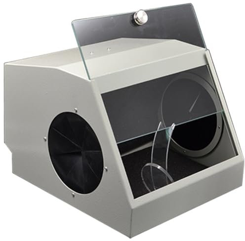 XLTEAM Modulare Strahlkabine, Staubdichte Dentalbox, Luft-Sandstrahlkabine-Sandstrahler, Mit Luftabsaugung Und Filtergerät, LED-Lichtquelle, Zum Sandstrahlen, Läppen, Gravieren