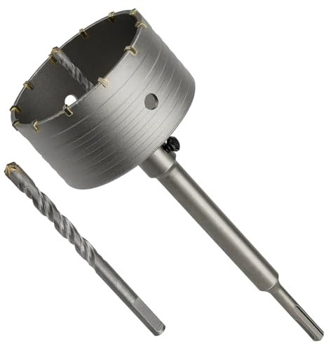 Lytool Fresa Sega a Tazza Carotatrice Muro Cemento con Codolo SDS Plus, Ø110 mm,Punta Centraggio,per Calcestruzzo, Cemento, Mattoni, Pietra, Muro,per Muratura e Calcestruzzo con SDS Plus Adattatore