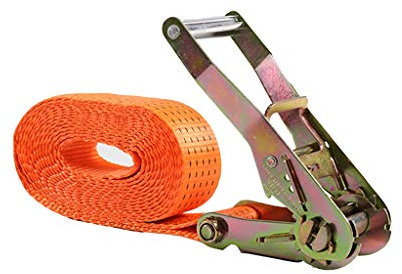 WJFLUCK Ratschen-Zurrgurt Premium – 2 – 2 IN breit –10FT – 5 Tonnen für sicheres Ziehen – für den gebündelten Transport von festen Gütern, selbstfahrend (Größe: 10 m)