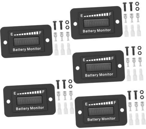 Gadpiparty 5sätze Golfwagen Batterieanzeige Mit Einstellbarem Spannungsbereich Präzises Messgerät Für Batterien Geeignet Für Elektrofahrzeuge Und Gabelstapler Zuverlässige Leistung Und