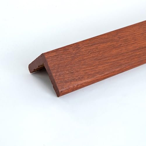 ZYXQQJ Cornière Bois Protection D'angles en L 80/100/120 Cm Baguette D’Angle De Protection Bande De Bordure pour Portes Fenêtres(Brownish Red,100cm)