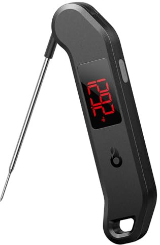 ThermoMaven Thermometre Cuisine Frigo - 1s Lecture Instantanée, IP65 Etanche Magnétique Thermomètre Cuisson, ±0,3℃ Précis Certifié NIST, Ecran Grand Ambidextre, Sonde Temperature Viande Four Gril