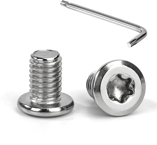 Tunejoy Viti a Testa Piatta Torx M8 x 12 mm Vite a Testa Esagonale Bulloni in Acciaio Inox A2 V2A Bulloni per Mobili con Chiavi a T40 Filettatura Completa 20 Pezzi