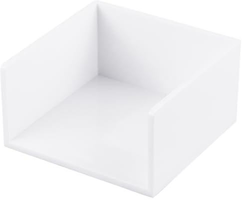 CRASPIRE Porta Notas Adhesivas Blanco de 3x3 Pulgada Dispensador de Plástico para Bloc de Notas Porta Bloc de Notas Autoadhesivo Dispensador de Notas Porta Bloc de Notas Organizador de Escritorio