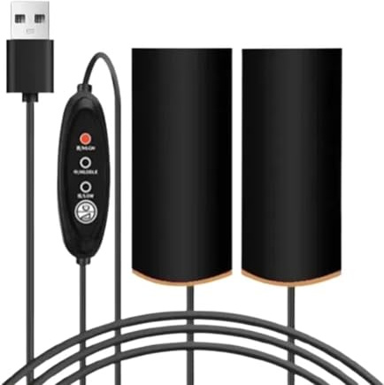 Quystetes Manopole riscaldate per moto USB Manubrio a 3 velocità regolabile isolato Manubrio elettrico Scooter Bicicletta Manubrio Più caldo, B