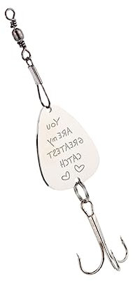 TOYANDONA 2 Stück Angelhaken Fisch lockt Zubehör Lure- personalisierter Angelhaken Schlüsselanhänger mit Angelköder Stahl Silver