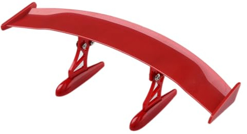 Universal Auto Mini Spoiler Wing,Schwanz Spoiler Flügel mit Schrauben und Schraubendreher Ohne Perforation Fahrzeug Stabilität Schwanz Auto Heckflügel Deko für Fahrzeugstabilität,Rot