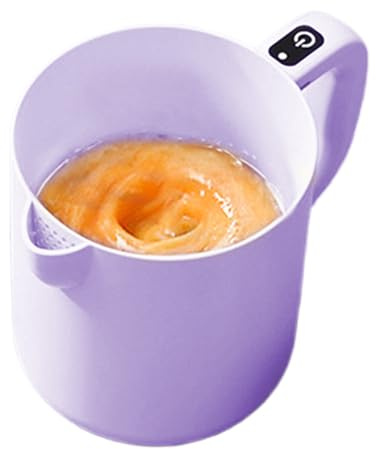 Demsyeq Sbattitore elettrico per uova, 2 in 1, tazza di miscelazione e colino, ciotola per il lavaggio del riso, mescolatore automatico per latte liquido, cottura del riso