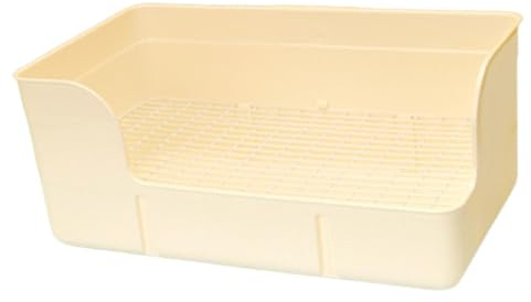Sharplace Pet Rabbit Litter Box Rabbit Urinal Tray, Square Potty Trainer Corner Litter Bedding Box Pet Pan with Remov-Iron Grid, Cage Toilet for Hamster, Chinchilla, Ferret, Galesaur, Small Animals