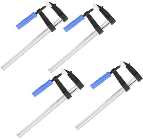 FAAING 4er Set Schraubzwingen, 300mm Spannweite Schraubzwinge Groß Schraub Zwinge für Möbelmontage, Autoreparatur, Holzbearbeitung, 80mm Ausladung, 270 kg Spannkraft