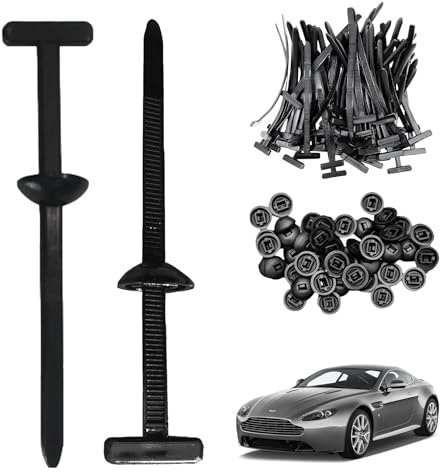 100 Piezas de Presillas de Nylon Universales para Cables, Presillas para Cables Reutilizables, Soportes de Cables con Auto-Bloqueo, Lazos de Nylon, Zip Ties Negros, Cable Ties para Reparaciones de