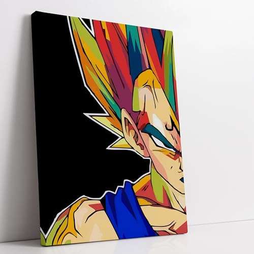 Artis Laboratory Poster Riproduzione Dragon Ball 100x150cm Vegeta - Stampa su Tela Artistica SENZA CORNICE, Quadri Moderni Soggiorno, Arredo Casa Ufficio, Eco-Friendly, Made in Italy