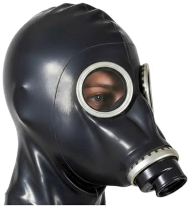 Ichlovdu Echt Latex Maske Erotic Gasmaske Bondage Cosplay Sexspielzeug für Paare für Kostümierung und Rollenspiel