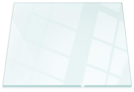 Vorlegeplatte Hartglas Bodenplatte 120x80 cm - Rechteckig Glasplatte für Kamin Transparent Funkenschutzplatte aus Glas für Kaminöfen Glasplatte für Öfen