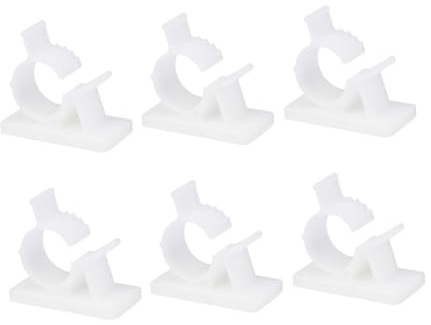 FRCOLOR 20 Piezas Clip De Gestión De Cables Autoadhesivos Sujetacables Para Cables De Escritorio Clips De Pequeños