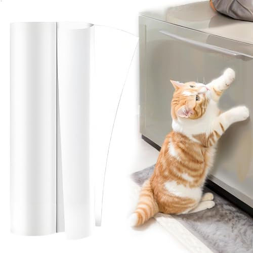 Antigraffio Gatto Divano,Protezione Divano Graffi Gatto Trasparente,Pellicola Antigraffio gGatto Potabile,Proteggi divano Gatti Graffi per Divani in Pelle,Sedie,Porte e Pareti,30x300 cm
