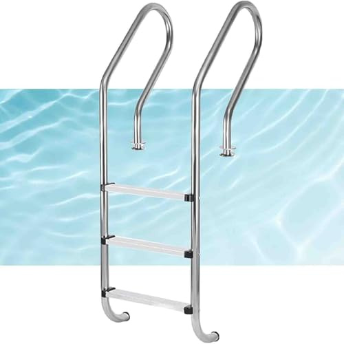 2/3 stegs poolstege, poolstege i rostfritt stål, lätt att använda, enklare att kliva i och ur poolen(3seteps)