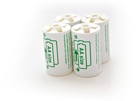 edi-tronic 4X Batterieadapter Akku Adapter Mignon auf Mono AA auf D