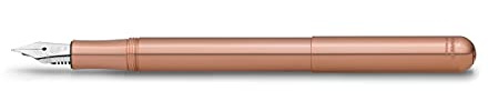 Kaweco LILIPUT Füllhalter Kupfer I Exklusiver Kupfer Füllhalter für Tintenpatronen inklusive Retro Metallbox I Füller 12,5 cm I Federbreite: F (Fein)