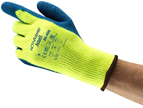 Ansell ActivArmr 80-400 Heat Resistant Work Gloves, Professional Protection, Durable Design and Strong Grip, Industrial Heavy Duty Glove, Construction, Gardening, Blue, Size XL (12 Pairs)
