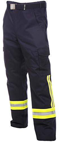 Feuerwehr Bundhose nach HuPF Teil 2 mit Reflex nach DGUV-Empfehlung (wie Überhosen) mit Gürtel Gr. 52