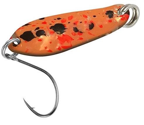 Spoon Boogie Forellenblinker, 1,6 g – Blinker für einfaches Spinnfischen von Forellen, Forellenköder für Forellen, Teich & See, Orange Camo