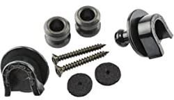 Fender® »SECURITY STRAP LOCKS« Gitarrengurt-Haltesystem Set - Farbe: Schwarz