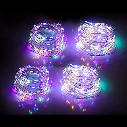 Ding Yongliang Lot de 5 Guirlandes LED Miniatures à Piles - 2M, 20 LEDs colore, 3 Modes Éclairage, Étanche IP65 - Décoration Magique pour Intérieur/Extérieur (Jardin, Chambre, Fête, Mariage, Noël)