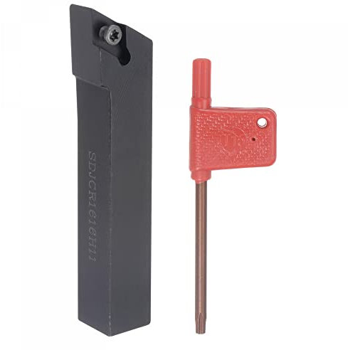 sourcing map CNC Drehbank Halter 93° SDJCR1616H11 5/8 42Cr Hartmetall Drehmeißel für Drehen
