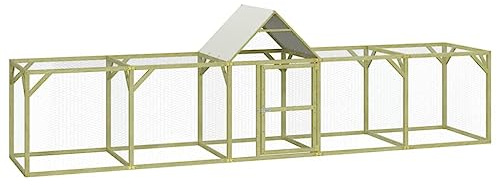vidaXL Hühnerstall 500x100x150cm Massivholz Kiefer Imprägniert Freilaufgehege