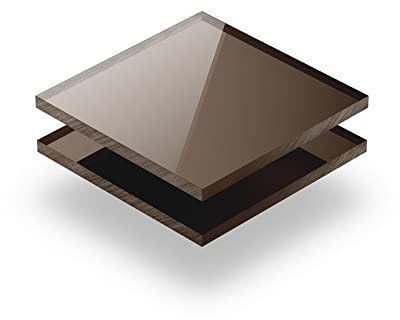 Acrylglasplatte Bronze 3 mm - Rechteck in Abmessungen von 10x10 cm bis 102x230 cm. UV-beständig, hochwertiges PMMA, Schutzfolie an beiden Seiten, ohne scharfe Kanten.