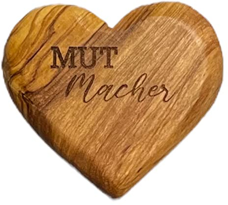 Handschmeichler aus Olivenholz MUT Macher personalisierbar (mit persönlicher Gravur)