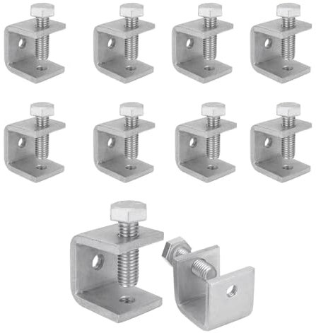LOLYSIC 10Pcs Small C Clamps 21mm, Metal C Clamps for Woodwork, Heavy Duty C Tiger Clamps Welding Clamps for DIY Woodworking Automotive Repair