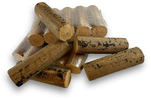 15 Bûches de Bois compressé hêtre 100% Naturel, Haut Pouvoir calorifique 18 MJ/kg, 3X Plus performant, pour poêles et Inserts, écologique, Stockage Facile, fabriqué dans Les Vosges | Kibros BUCHE15