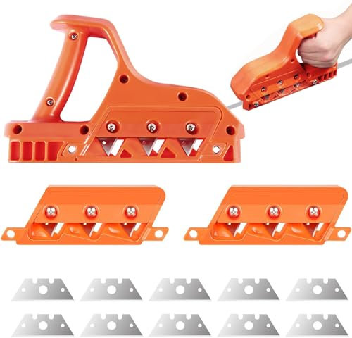 Kantenhobel für Gipskarton, Gipskartonplatten Schnellschneider, Gipskarton Handhobel Handwerkzeug, Fasenschneider Mit 45° Und 60° Balden Handwerkzeug Schneidwerkzeuge Gipskartonschneider (45°)