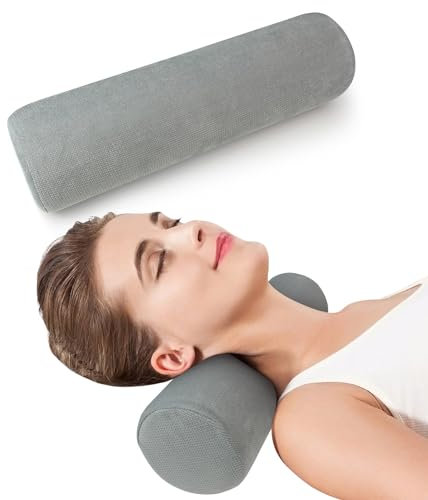 Krightlink Cervical Hals Schaum Roll Kissen, Unterstützung Rückenkissen Bolster Kissen für Hals, Beine, Rücken, Bett, Nachricht und Yoga