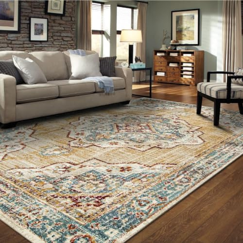 Oriental Weavers® | Tappeto Orientale Salotto, Cucina e Camera, Tamarai in PPL, Pelo Corto, Trama Medaglione Antique, Tappeto Etnico ed Elegante, 160 x 235 cm